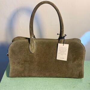 NWT Claudia Firenze Suede Green Margaux Bag
